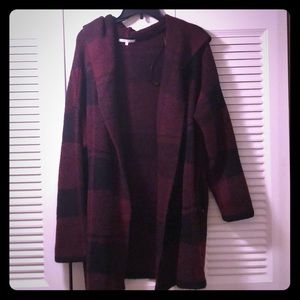 Long sweater duster jacket